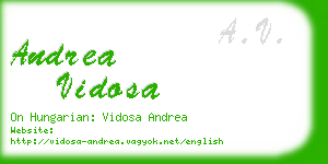 andrea vidosa business card